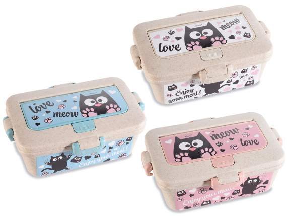 Lunch box- Lunch box en plastique recyclé Ciccio Cat